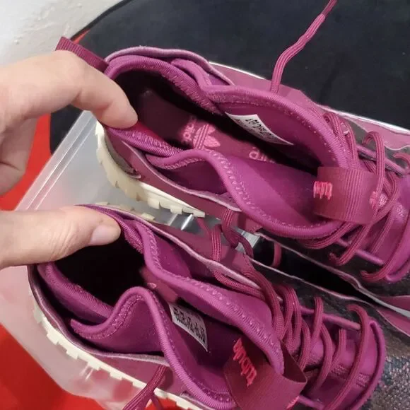 Adidas Tubular X Magenta Snakeskin Sneakers Size 8.5 Womens Or 6.5 Boys - Picture 7 of 16